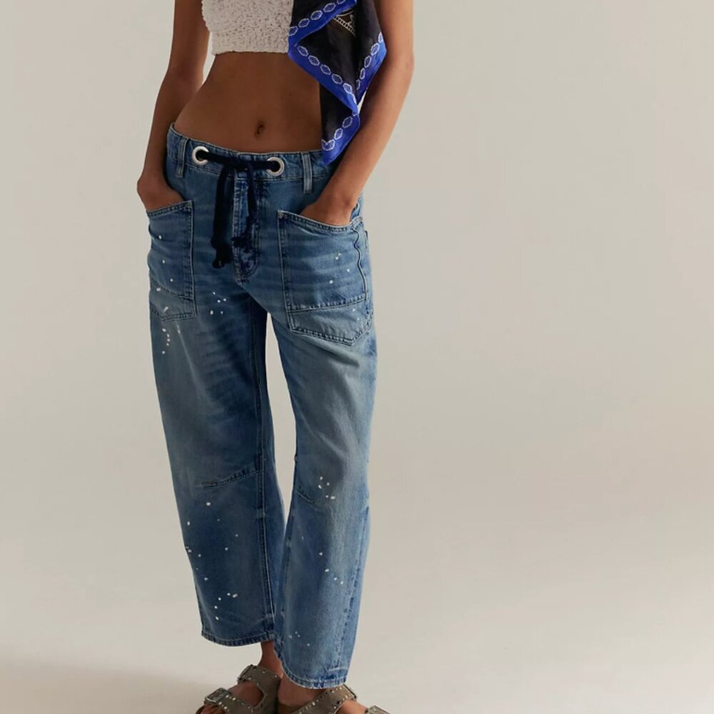 We The Free Moxie Pull-On Barrel Jeans - Picture 1 of 2